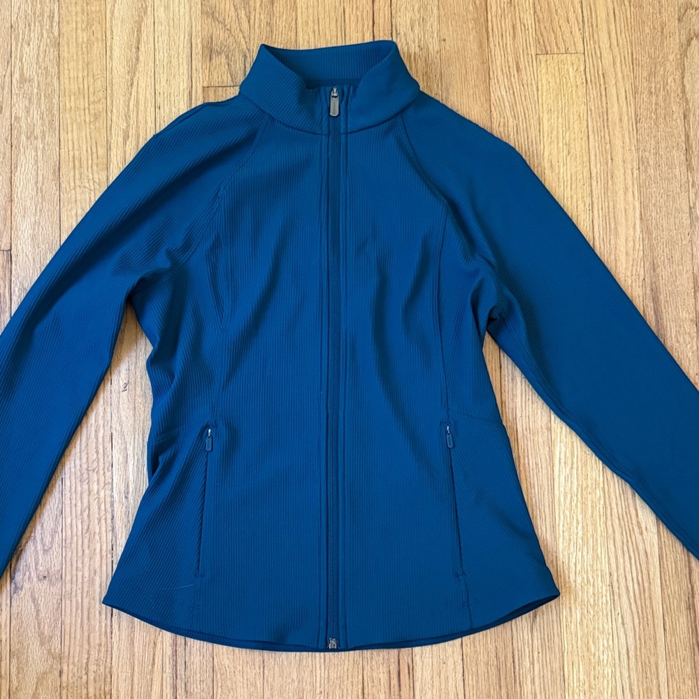Athleta Zip-Up Jacket in Teal Blue